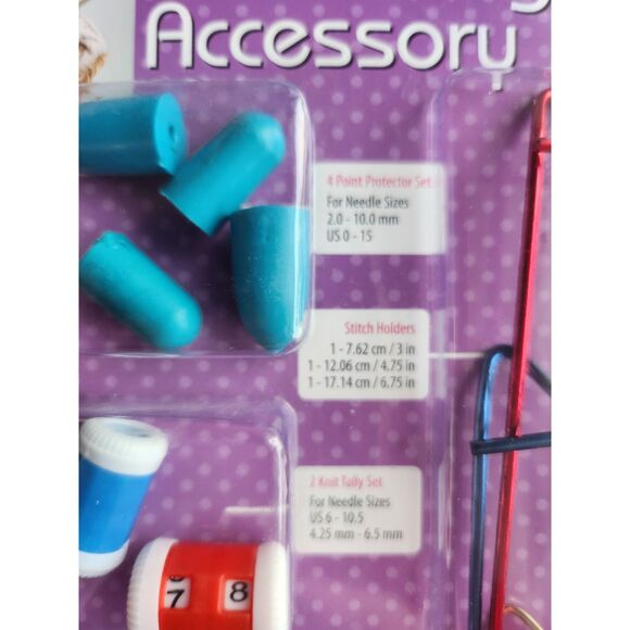 Knitting Accessory 45-pc Kit 6 Units 4 Point Protectors 3 Stitch Holders Etc B19 - Picture 5 of 5